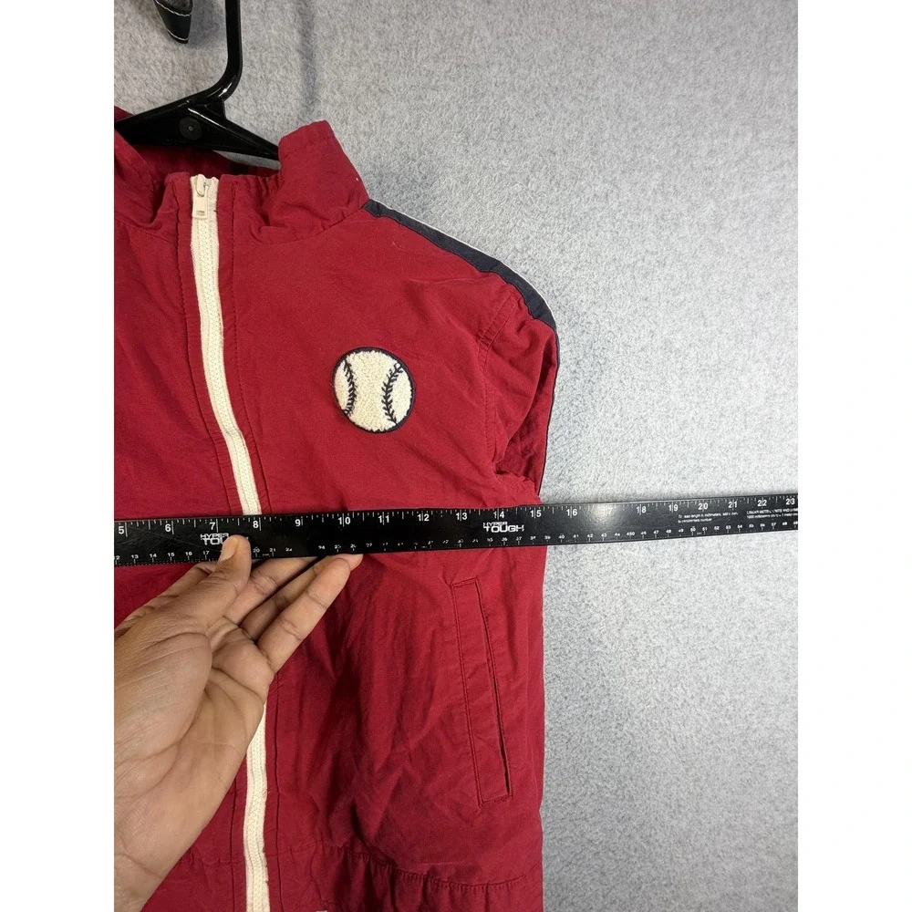 Gymboree Tracksuit Set Kids 6 Red Baseball 05 Jacket Pants Striped Athletic